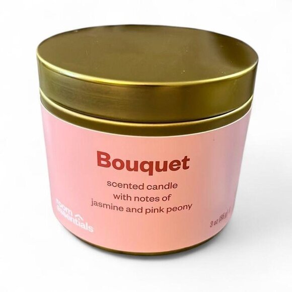 Room Essentials Bouquet Jasmine and Pink Peony 2 Pack Scented Candles with lid - Picture 2 of 8